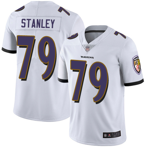 Baltimore Ravens Limited White Men Ronnie Stanley Road Jersey NFL Football #79 Vapor Untouchable->women nfl jersey->Women Jersey